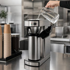 Omcan 44314 Manual Pourover Airpot Coffee Maker, 68 oz (2 L), Stainless Steel, No Water Line Required