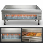 AccuTemp AccuSteam Griddle EGF4803B3650-T1 Countertop Electric Steam-Heated Griddle, 36 x 24-Inch, Digital Controls, 480V 3-Phase
