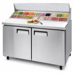 Atosa MSF8307GR-NTCV Two-Section Mega Top Sandwich/Salad Prep Table Refrigerator, 24-Pan, 60-1/5-Inch Wide