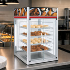 Hatco Flav-R-Savor® FSDT-2X Tall Countertop Hot Food Holding and Display Cabinet, 2 Doors, 4-Tier Pan Rack, LED Lighting