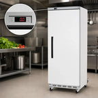 Arctic Air AWF25 Single-Section Reach-In Freezer, 25 Cu. Ft., Solid Locking Door, Bottom-Mounted, White