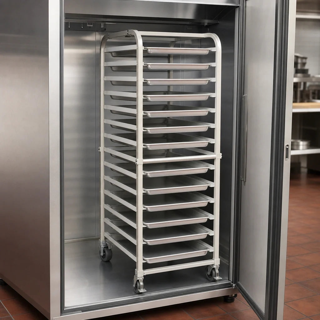 Serv-Ware CWP-RR-16-V 16-Pan Reach-In Refrigerator Pan Rack for 18" x 26" Pans