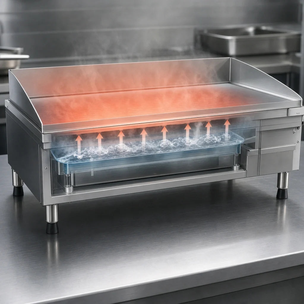 AccuTemp AccuSteam Griddle EGF2403B4850-T1 Countertop Electric Steam-Heated Griddle, 48 x 24-Inch Surface, Digital Controls