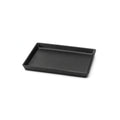 Steelite Delfin, Supermarket DFTRC108LT010 Rectangular Melamine Food Display Tray, Black Linen, 10" x 8" x 1"