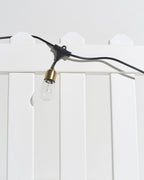 Solar LED Hanging String Lights with Brass Sockets