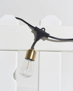 Solar LED Hanging String Lights with Brass Sockets