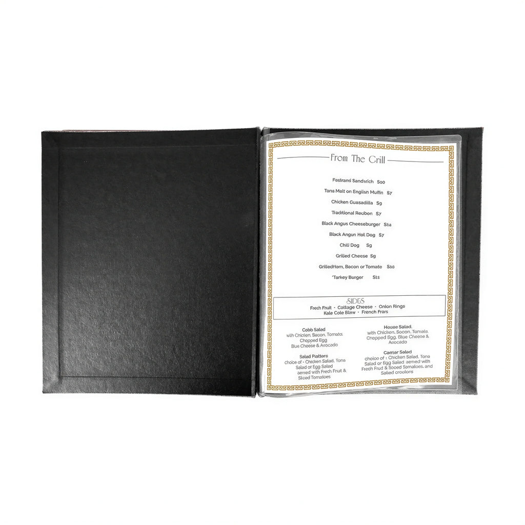 Risch CMBFF-LINEN 8.5X14 Single Linen Chicago Menu Board, Hardback Binder, 8-1/2 x 14 in Case of 25