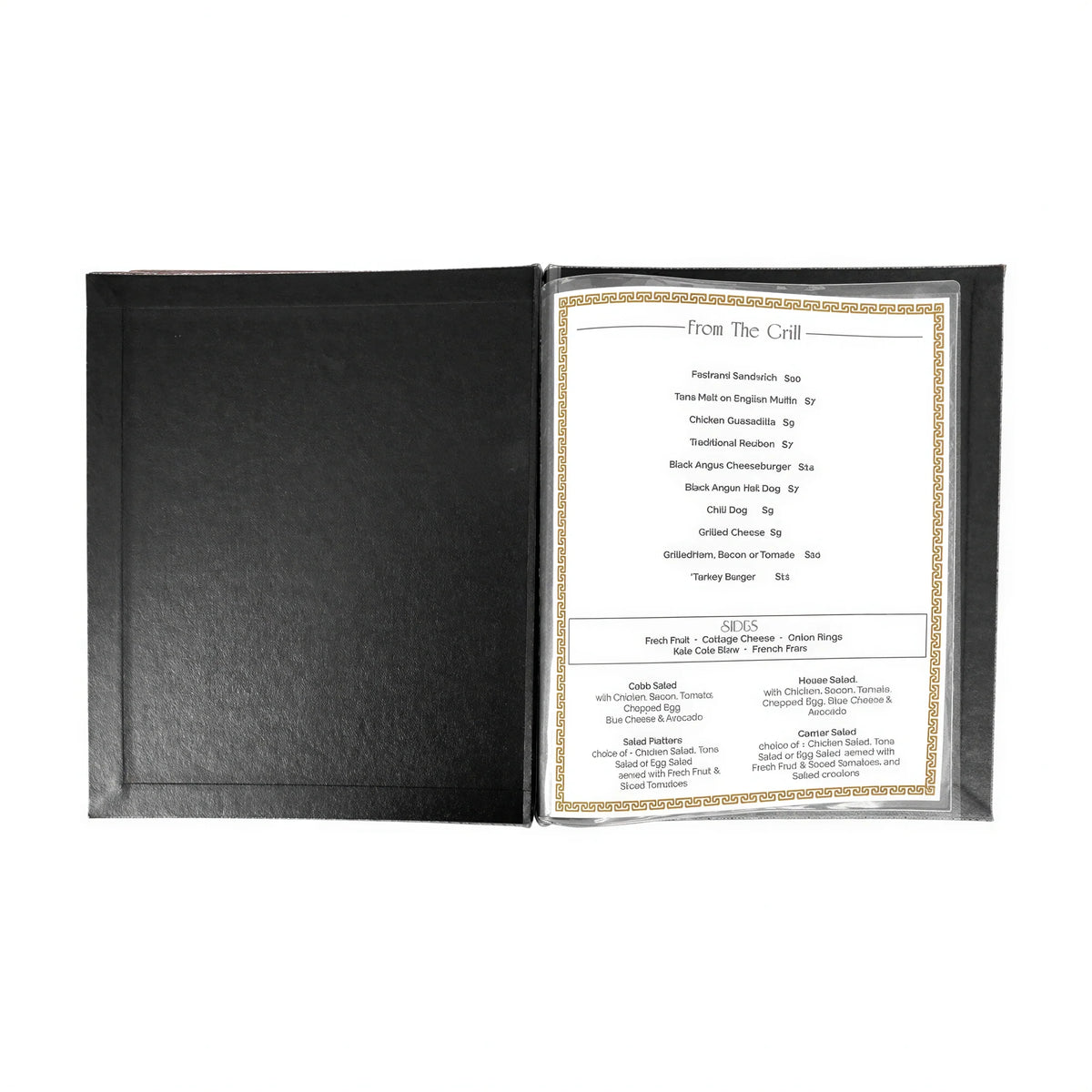 Risch CMBFF-LINEN 4.25X14 Linen Chicago Menu Board, Hardback Binder with Black Screwposts, 4-1/4" x 14" Case of 25