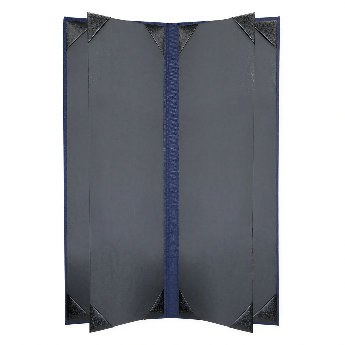 Risch LINEN-6V 4.25X14 Vinyl Hardback Menu Cover, 4-1/4 x 14 in, Single, 6-View Booklet Case of 25