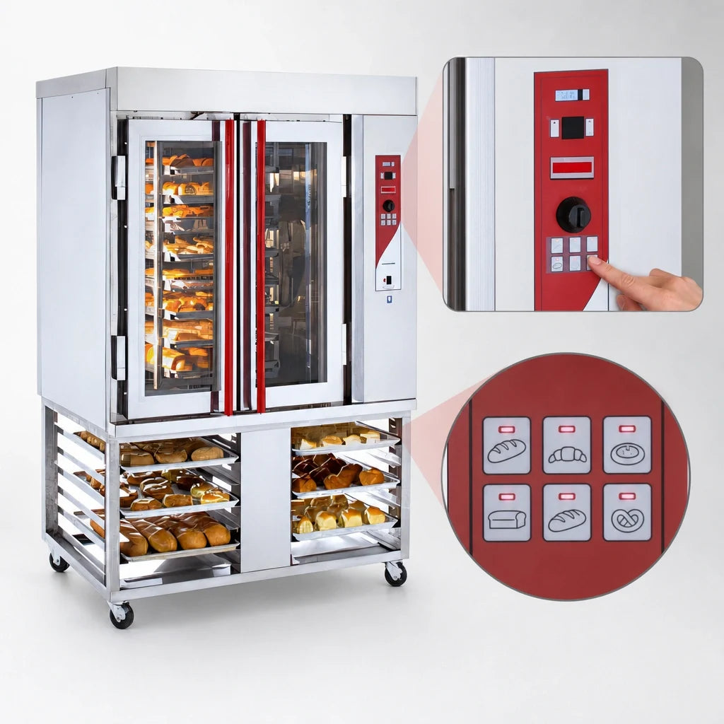 Blodgett XR8-G/STAND Rotating Rack Gas Bakery Oven with Stand, 8-Pan Capacity, Programmable Digital Controls, Stainless Steel