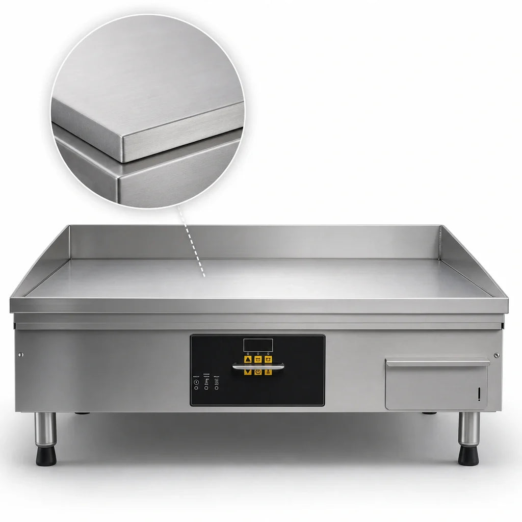 AccuTemp AccuSteam Griddle EGF4803A2450-T1 Electric Steam-Heated Countertop Griddle, 24 x 30-Inch, Digital Controls, 480V 3-Phase