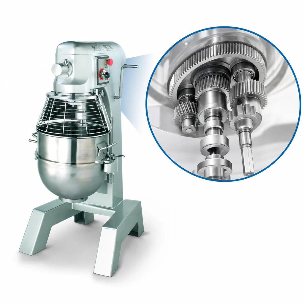 DoughXpress BakeryXpress DXP-PM040 40 Qt Gear-Driven Countertop Planetary Mixer, 3-Speed, 1-1/2 HP
