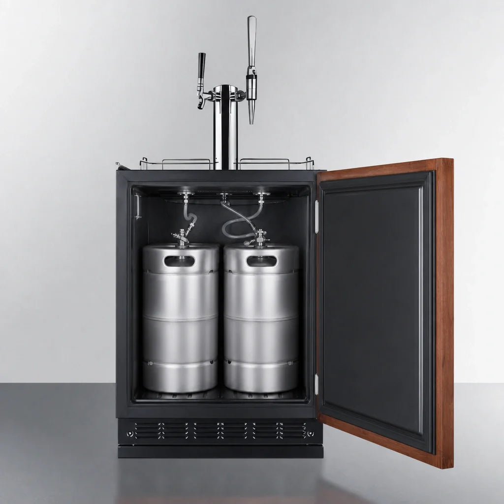 Summit Commercial SBC7BRSIFCM2 Cold Brew/Nitro Coffee Kegerator, 24-Inch, Dual Tap, 5.3 Cu. Ft., Convertible Refrigerator