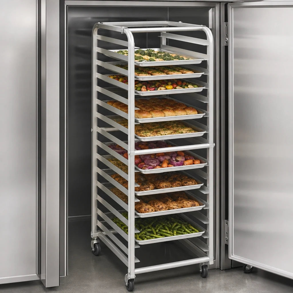 Serv-Ware CWP-RR-16-V 16-Pan Reach-In Refrigerator Pan Rack for 18" x 26" Pans