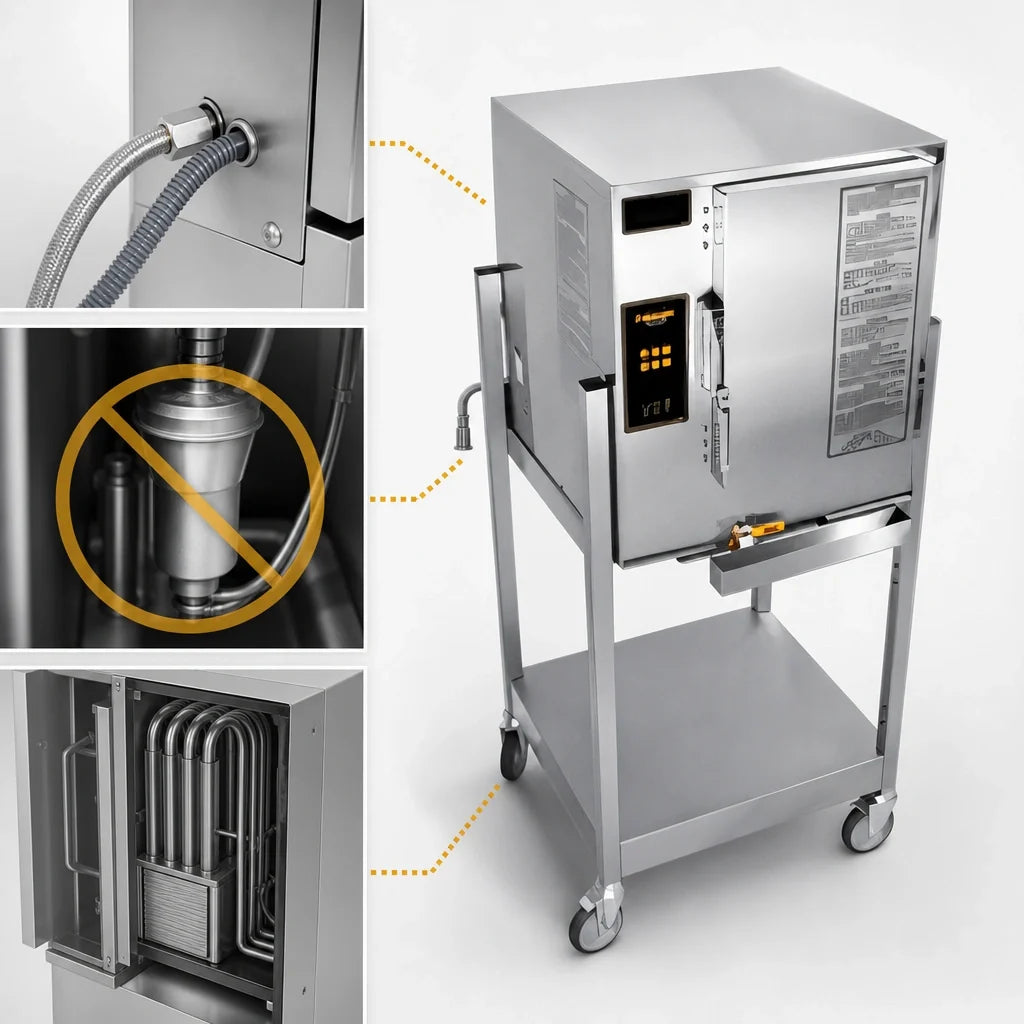 AccuTemp Evolution E62403E110 SGL Boilerless Convection Steamer, Floor Model with Stand, 1 Compartment, 6-Pan, Digital Controls