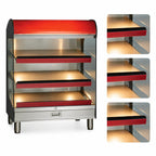 Alto-Shaam Halo Heat HSM-36/3S/T 36-Inch Countertop Self-Service Heated Shelf Merchandiser, 3 Heated Shelves, 72 lb Capacity, LED Lighting