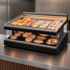 Hatco Glo-Ray® GR3SDS-39 39-Inch Slanted Countertop Hot Food Display Warmer with Heated Glass Shelf, Adjustable Thermostat and LED Lighting