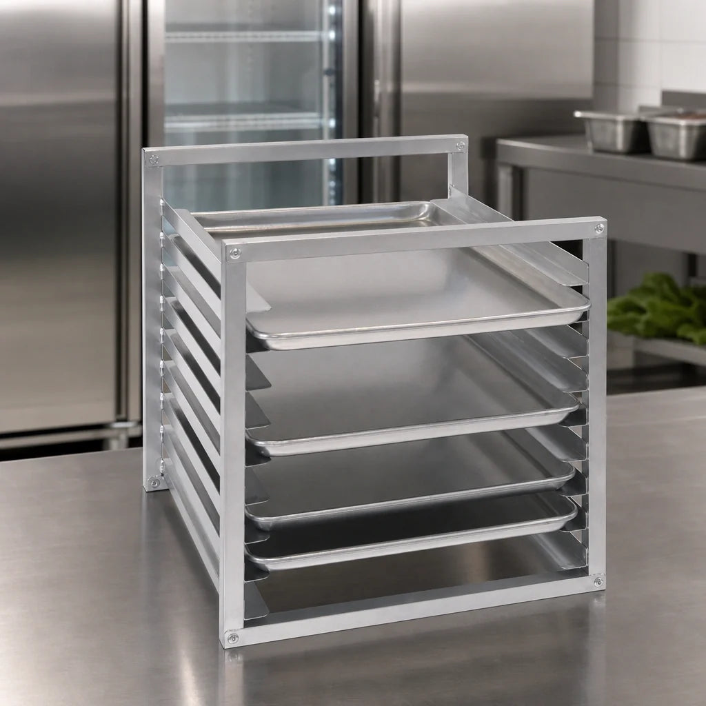 Channel RIR-10KD 10-Pan Aluminum End-Load Bun Pan Rack for Reach-In Refrigerators, Knock-Down, 18 x 26 or 13 x 18 Pans