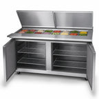 Atosa MSF8307GR-NTCV Two-Section Mega Top Sandwich/Salad Prep Table Refrigerator, 24-Pan, 60-1/5-Inch Wide