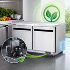 Arctic Air AUC60F Two-Door Undercounter Worktop Freezer, 61-1/4 in., 15.5 cu. ft., Stainless Steel, Self-Contained R290