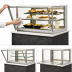 Federal Industries Italian Glass Series ITH3634 36-Inch Heated Drop-In Counter Display Case with Tempered Glass, LED Lighting and Stainless Steel