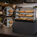 Federal Industries Elements EH4828 47-Inch Countertop Heated Merchandiser with 2 Adjustable Shelves, Tempered Glass and Lighting