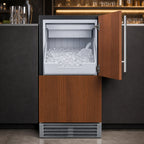 Summit Commercial Summit Appliance BIM44GCSSIF Commercial Built-In/Freestanding Full-Size Dice Ice Machine, 25 lb Bin, Stainless Steel
