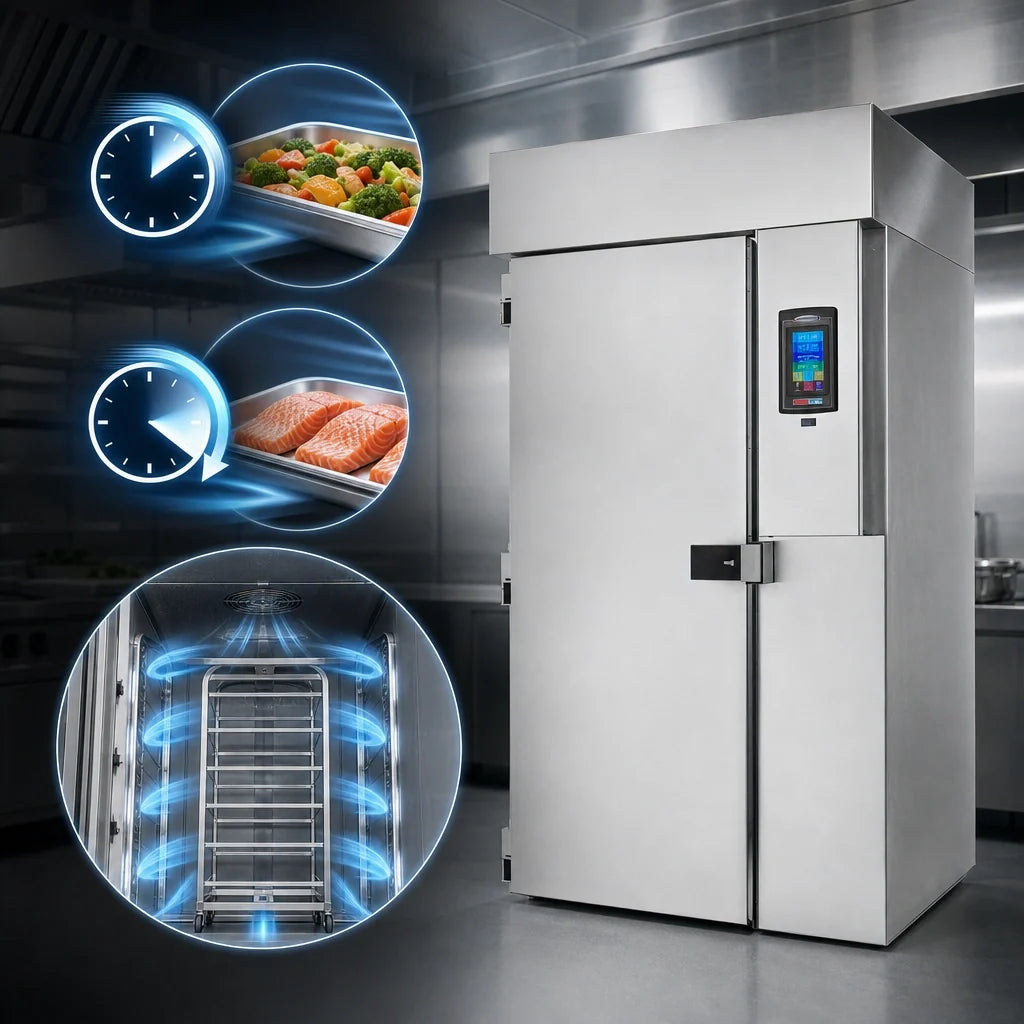 American Panel HURRiCHiLL AP20BCF200-2 Roll-In Remote Blast Chiller/Shock Freezer, 200 lb Chill/120 lb Freeze, 1 Mobile Rack