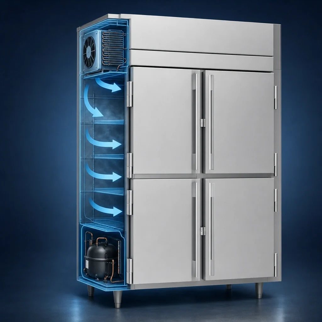 Victory Refrigeration UltraSpec™ HRSA-2D-S1-EW-PT-HD-HC Extra-Wide Dual-Temperature Pass-Thru Warmer/Refrigerator Cabinet, 2-Section, Stainless Steel