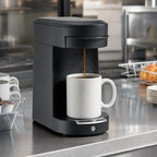 Hamilton Beach Commercial HDC200B Hamilton Beach Single-Cup Pod Coffee Maker, Front-Loading, Automatic Shutoff, Fits 8–12 oz. Cups Case of 6