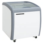Admiral Craft Black Diamond BDCF-6-CG 6.4 Cu Ft Sliding Glass Top Chest Freezer with Curved Lid and LED Lighting