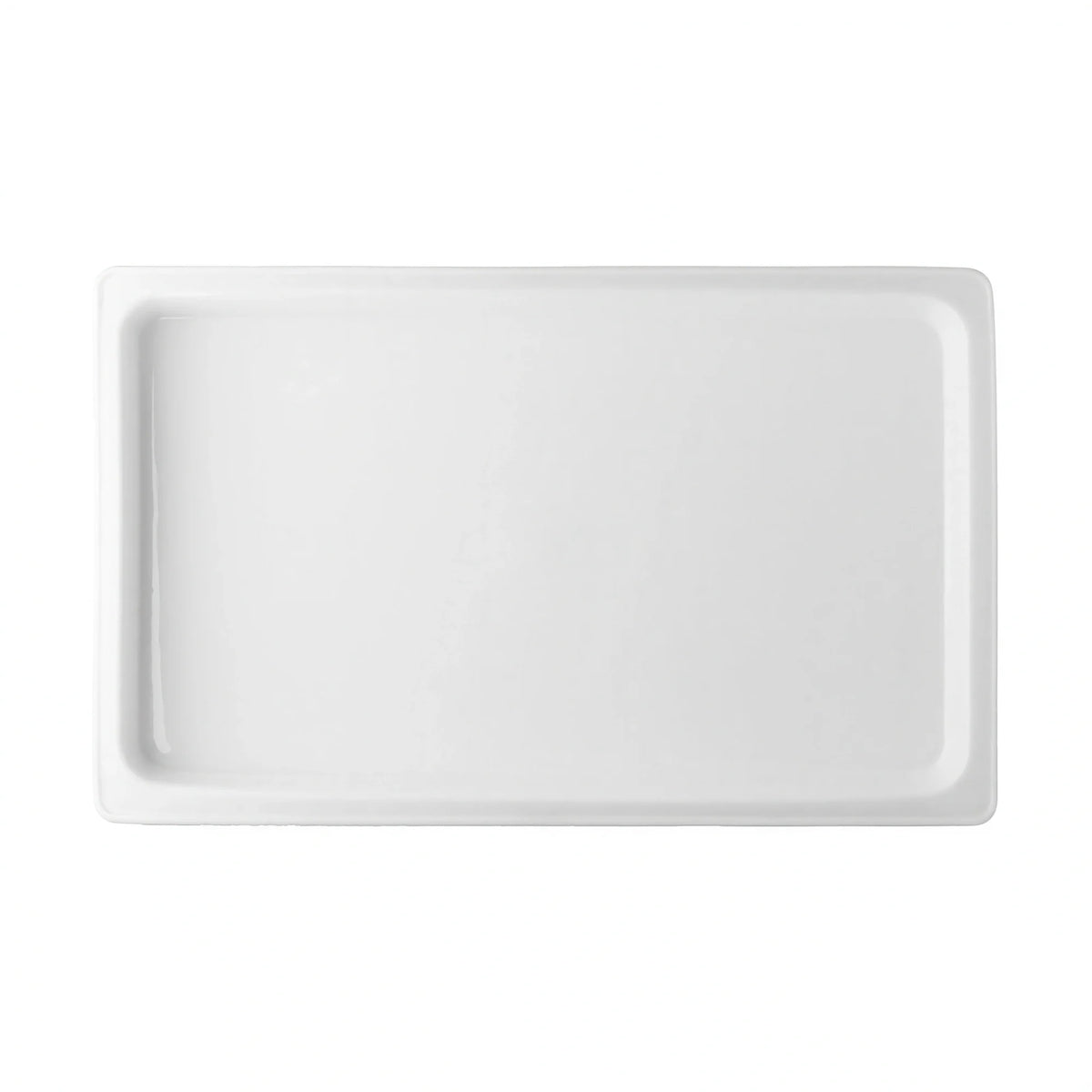 Global Tableware Collective G. Benedikt GBGAS90201 GN 1/1 Porcelain Rectangular Tray Dish, White, 12.5 x 21 x 1.25 in