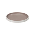 Global Tableware Collective Dalebrook, Trafalgar DBTW4725TP Medium Shallow Oval Melamine Dish, White & Taupe, 11" x 10-1/4" x 1-1/2"