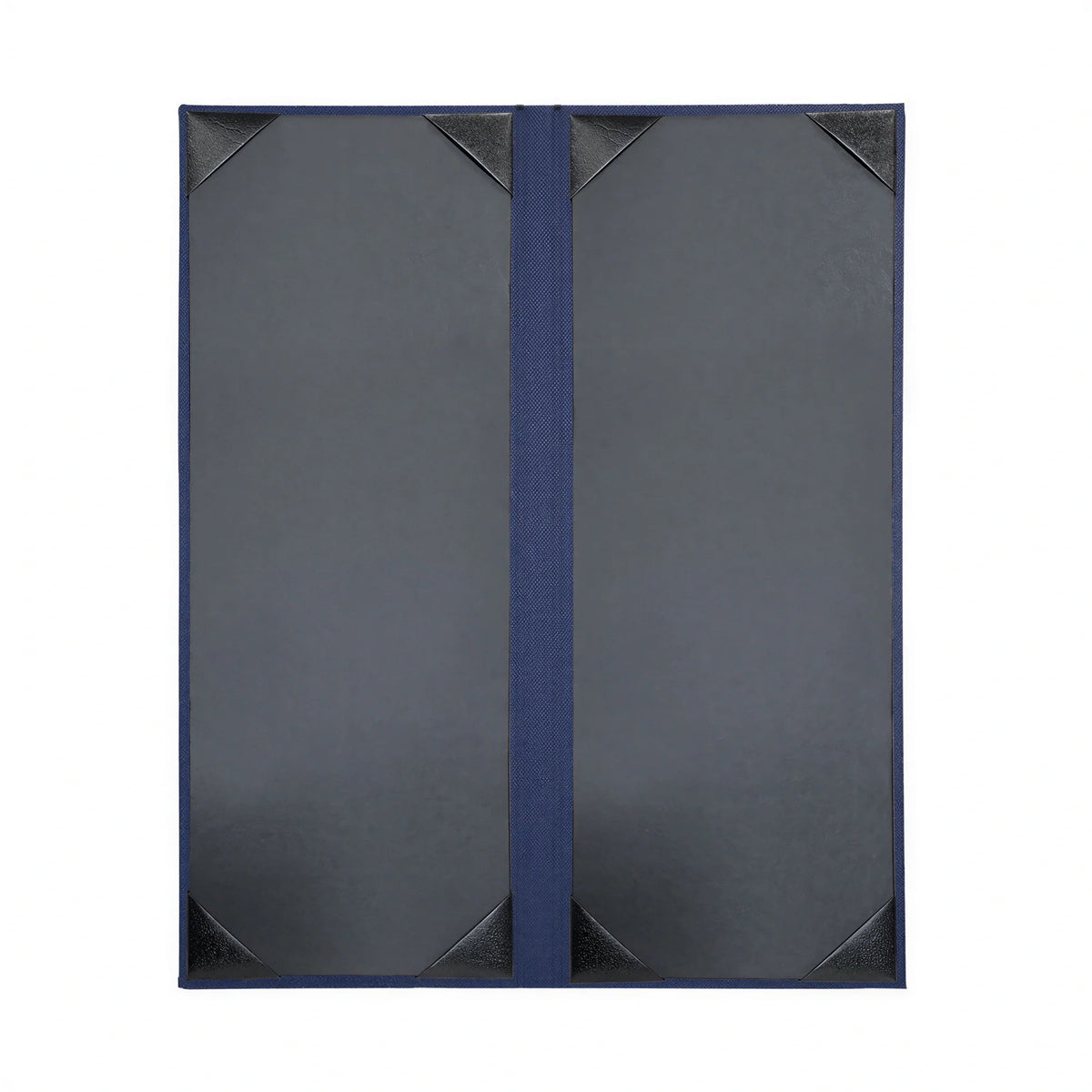 Risch LINEN-2V 4.25X11 Vinyl Linen Hardback Menu Cover, 4-1/4 x 11 in, 2-View Booklet Case of 25