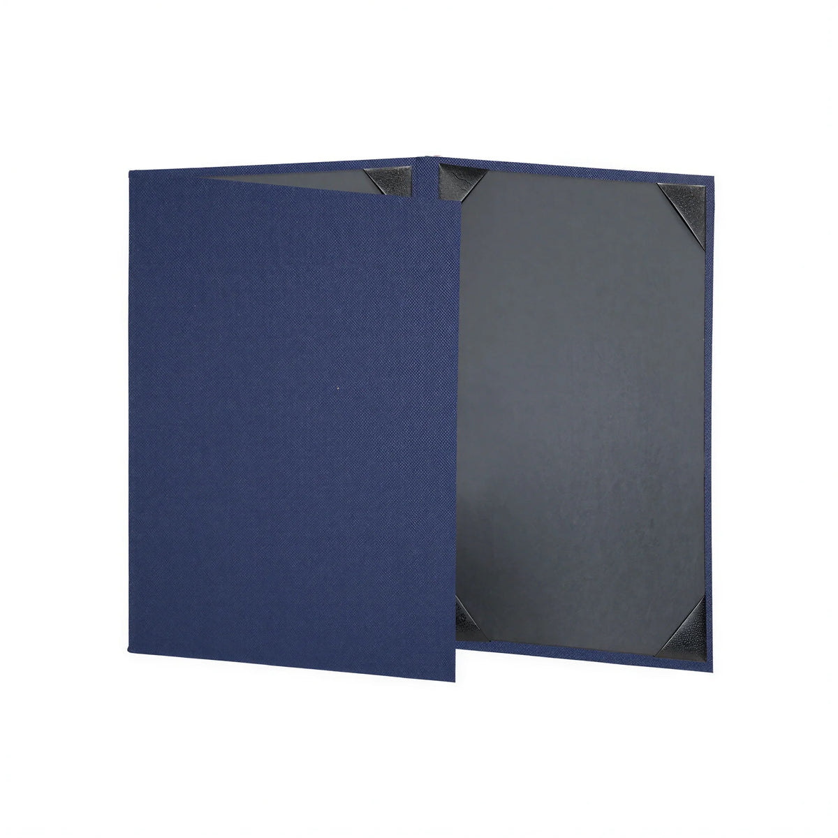 Risch LINEN-3V 5.5X8.5 Vinyl Hardback Fold-Out 3-View Menu Cover, 5-1/2 x 8-1/2 in Case of 25