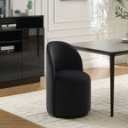 360 Degree Swivel Armless Dining Barrel Chair with Stain-Resistant Upholstery - Multiple Colors