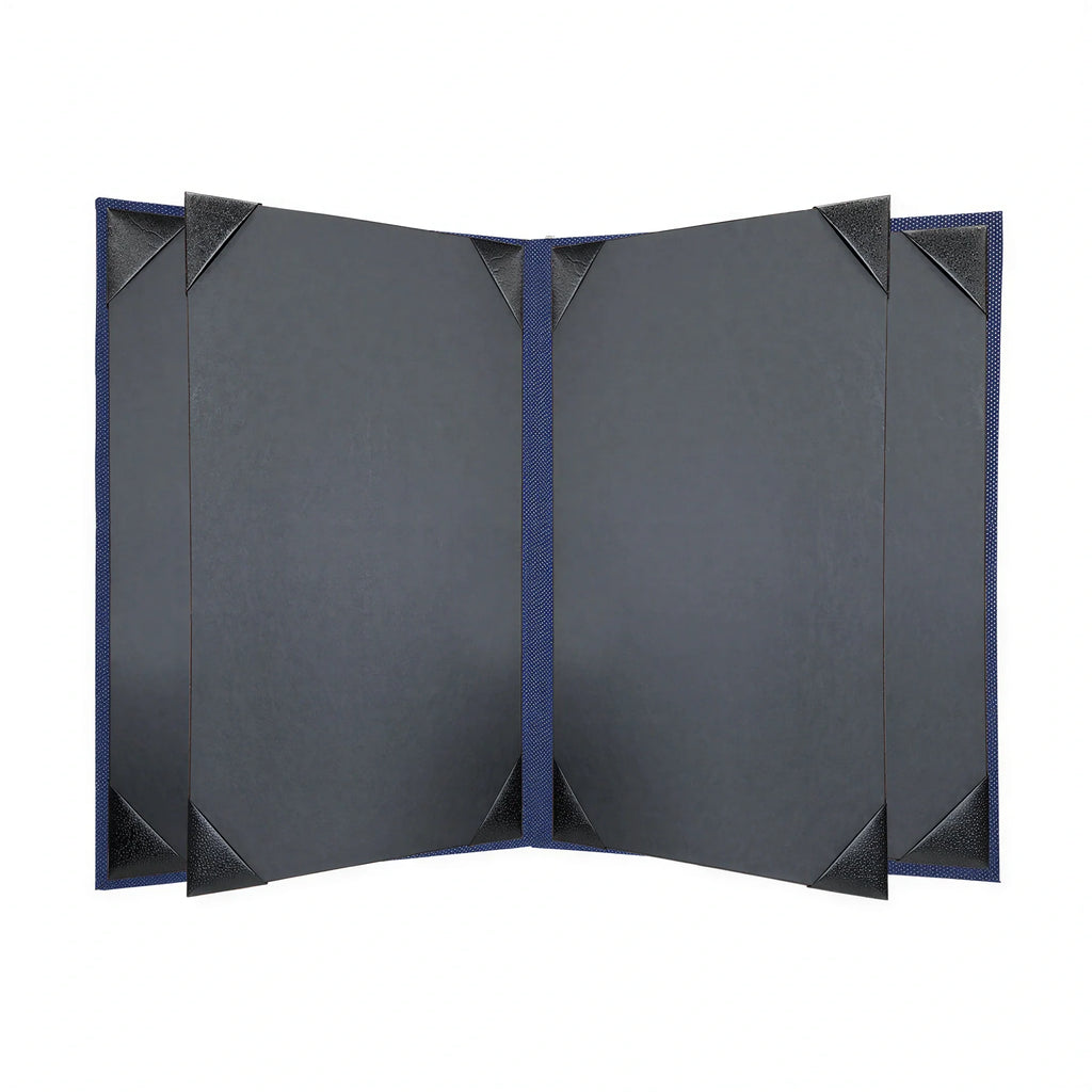 Risch LINEN-6V 5.5X8.5 Vinyl Hardback 6-View Menu Cover, 5-1/2" x 8-1/2" Case of 25