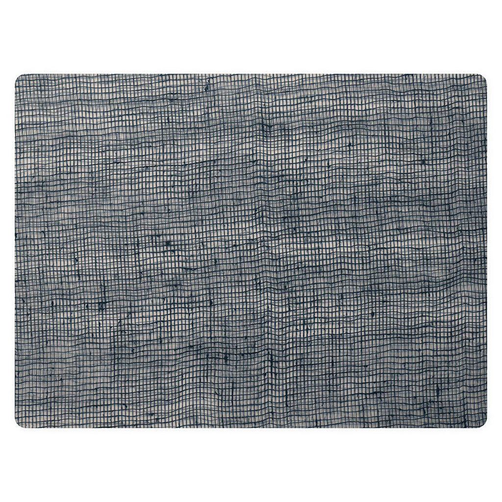 Steelite Modern Twist MTPLLN021216 Rectangular Silicone Placemat, 12 x 16 in, Linen Pattern, Denim Blue 1 Dozen