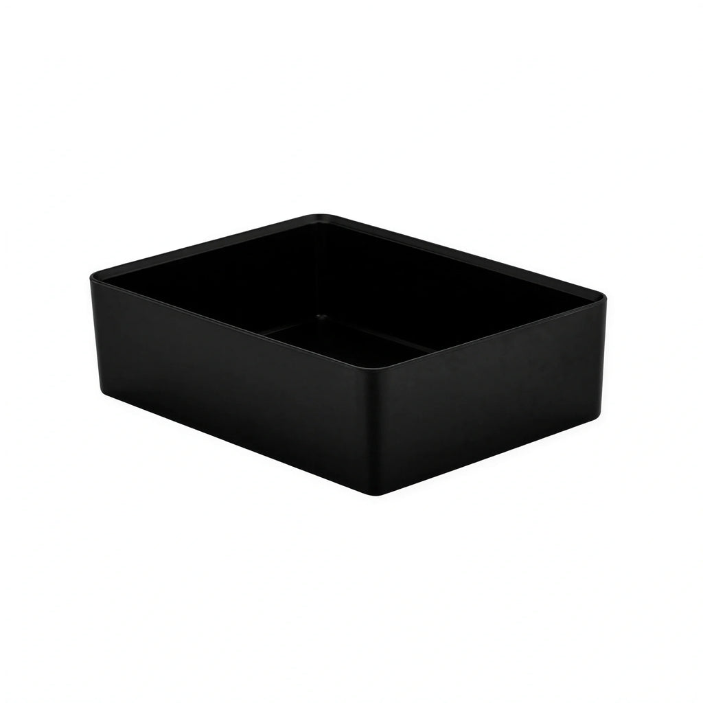 Global Tableware Collective Dalebrook, Kata DBTB4216 Rectangular Melamine Salad Bar Crock, 7 qt, Black, 13-5/8" x 10-1/4" x 3-7/8"