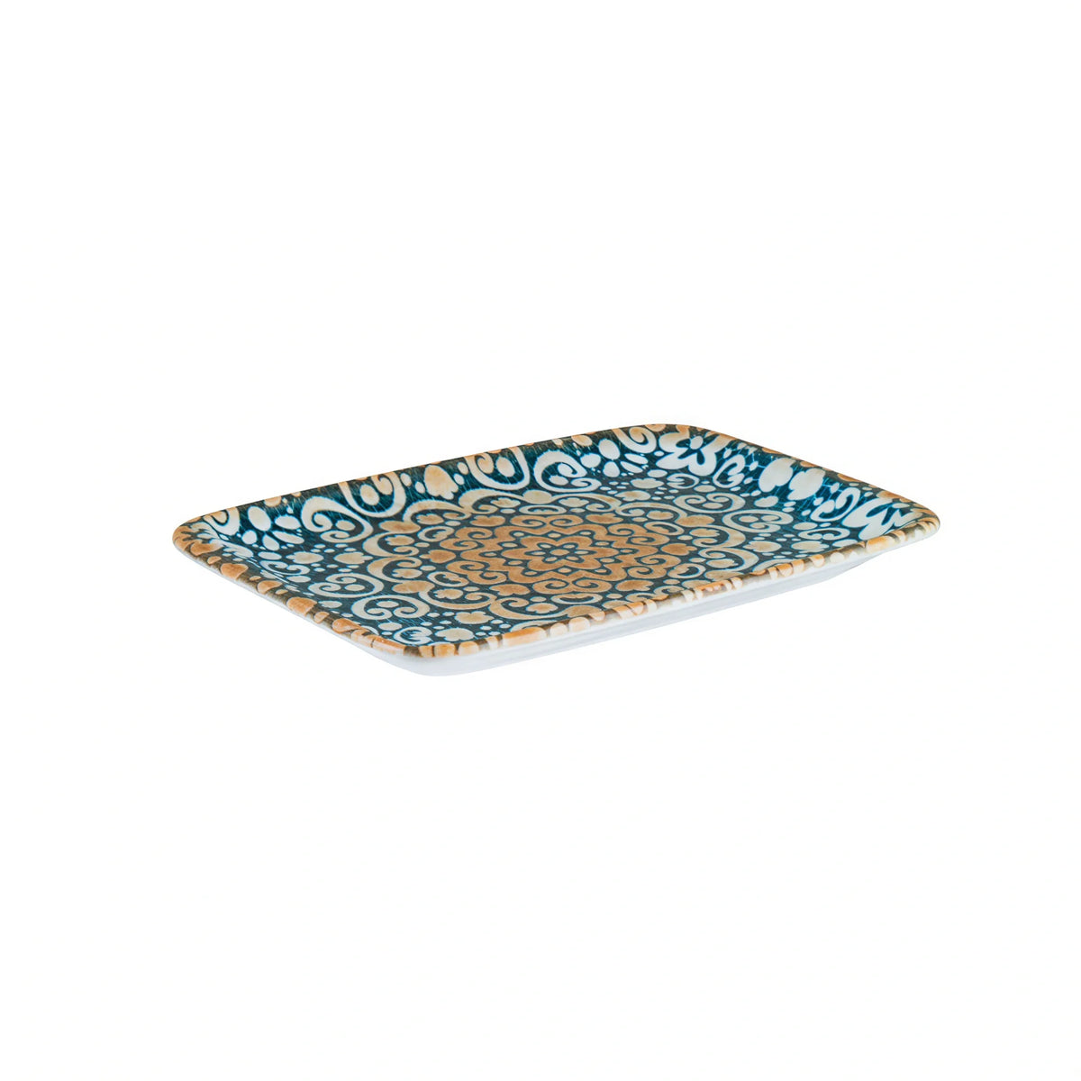 Global Tableware Collective Bonna, Moove BNALHMOV26DT Rectangular Porcelain Plate, 9-1/8 x 6-1/2 x 3/4 in. 1 Dozen
