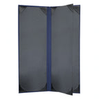 Risch LINEN-4V 4.25X14 Vinyl Hardback 4-View Booklet Menu Cover, 4-1/4 x 14 in Case of 25