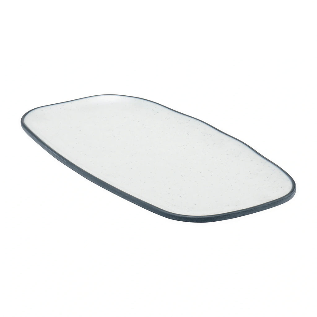 Global Tableware Collective Dalebrook, Marl DBTBL4608 Melamine Rectangular Side Plate, 11-3/4" x 7-1/2", Steel Blue Marl 1 Dozen