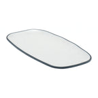 Global Tableware Collective Dalebrook, Marl DBTBL4608 Melamine Rectangular Side Plate, 11-3/4" x 7-1/2", Steel Blue Marl 1 Dozen