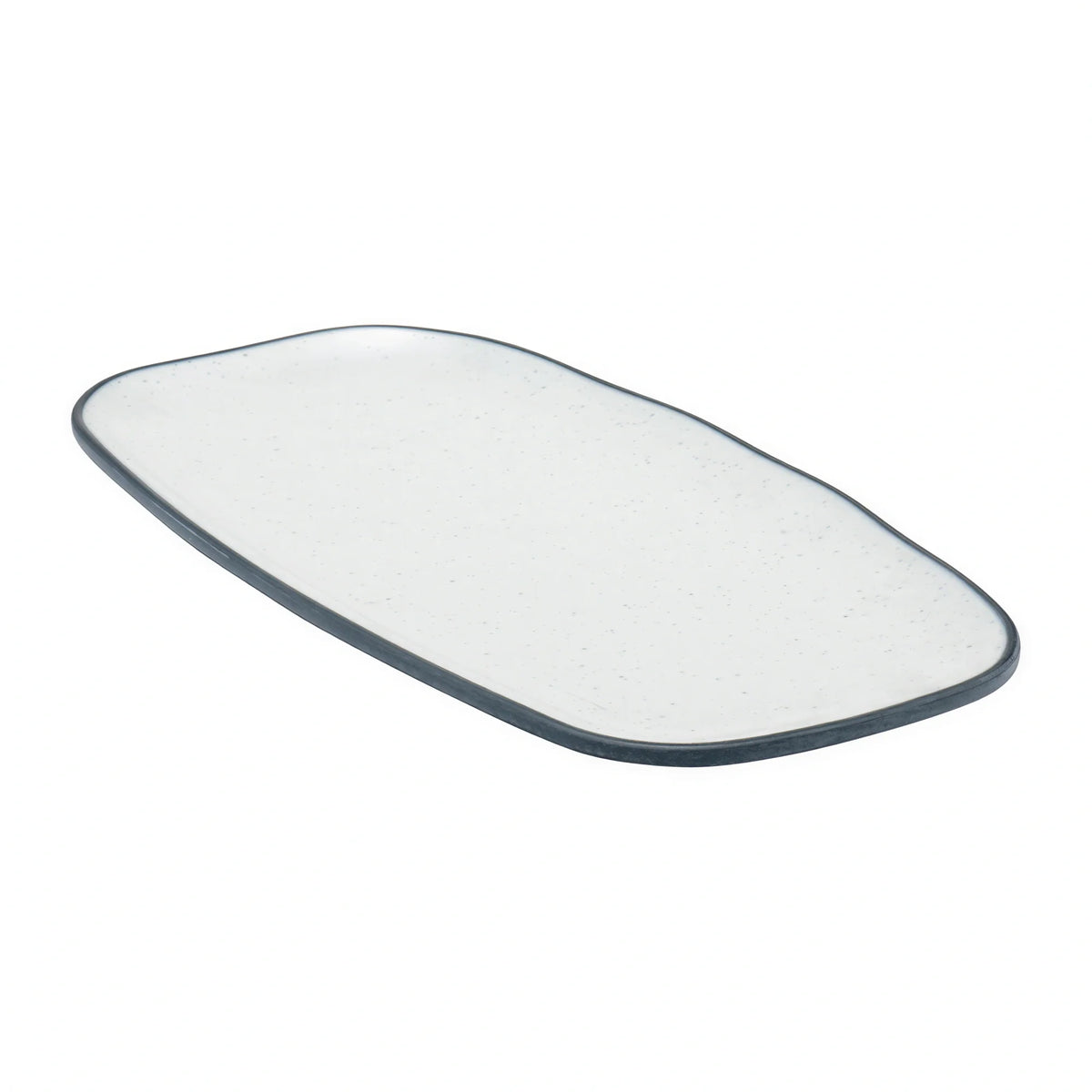 Global Tableware Collective Dalebrook, Marl DBTBL4608 Melamine Rectangular Side Plate, 11-3/4" x 7-1/2", Steel Blue Marl 1 Dozen