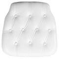 Flash Furniture SZ-TUFT-WHITE-GG White Vinyl Tufted Cushion for Chiavari Chairs, 15-3/4"W x 15-3/4"D x 1-1/2"H