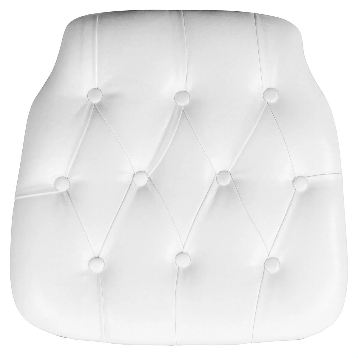 Flash Furniture SZ-TUFT-WHITE-GG White Vinyl Tufted Cushion for Chiavari Chairs, 15-3/4"W x 15-3/4"D x 1-1/2"H