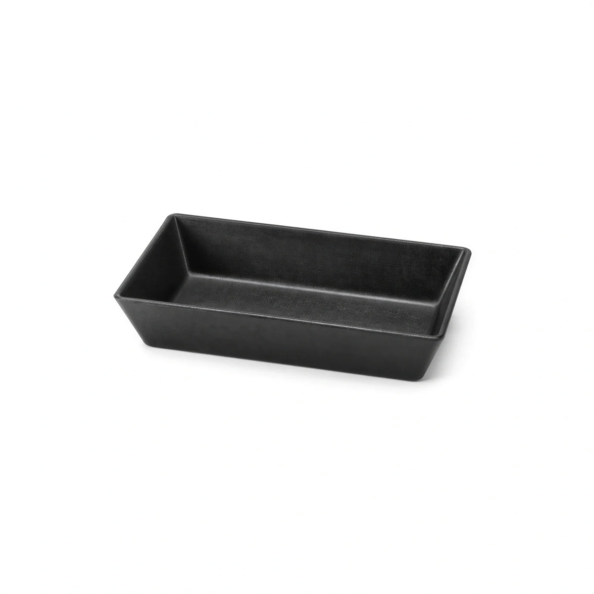 Steelite Delfin, Supermarket DFBRC106LT010 Rectangular Melamine Bowl, 1.5 qt, 10" x 6" x 2", Linen Black