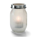Hollowick/Steelite Firefly 1610SL Glass Tealight Candle Lamp with Hanging Cradle, Satin Linen, 5-1/4"H x 3" Dia.