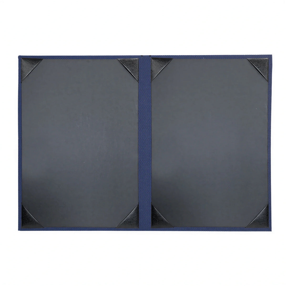 Risch LINEN-2V 5.5X8.5 Vinyl Hardback Menu Cover, 5-1/2" x 8-1/2", 2-View Case of 25