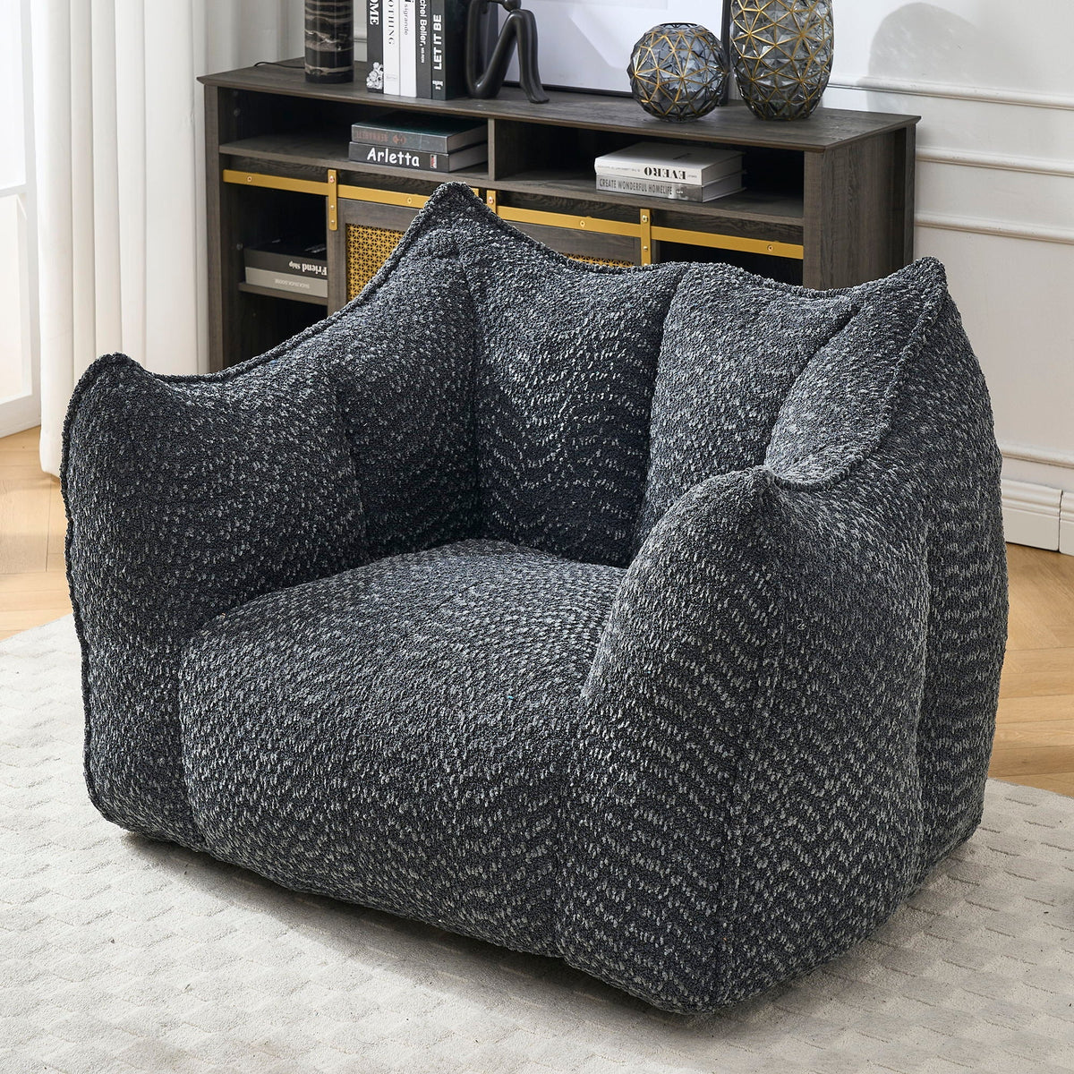 Chenille Arm Chair with Highly Resilient Foam - Multiple Colors